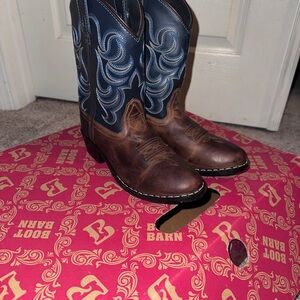 CODY JAMES BOYS' HOLT TWO-TONE EMBROIDERED WESTERN BOOTS - ROUND TOE size 3